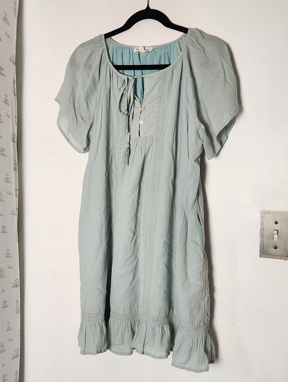 Newbury Kustom Light Blue Babydoll Mini Dress Size M